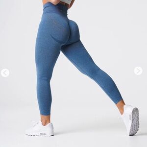 NVGTN slate blue curve seamless leggings